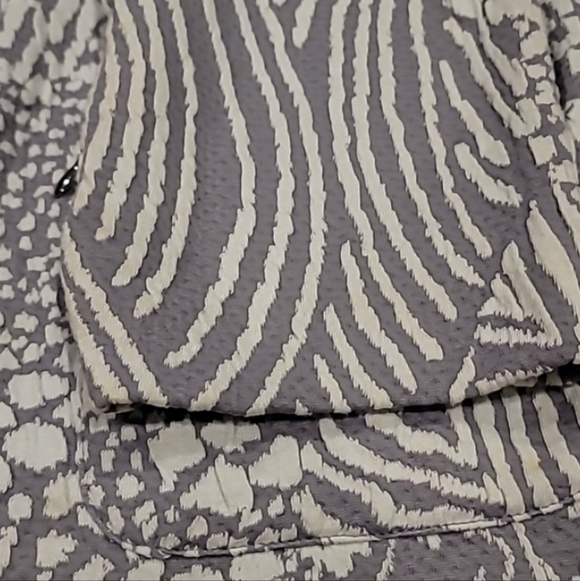 Alfred Dunner Gray Patterned Full Zipper Unlined Jacket Gray White 20 - Picture 6 of 10